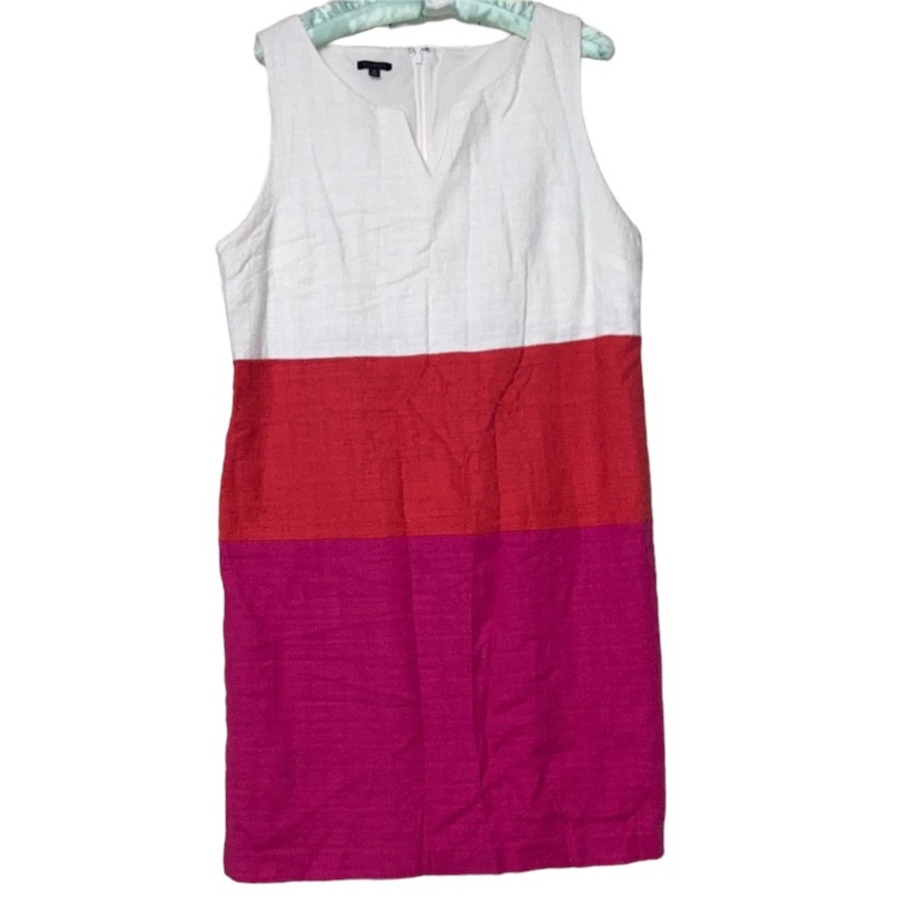 Talbots Textured Colourblock Sheath Dress size 16 Pre owned